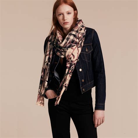 burberry peony rose scarf|burberry scarf outlet price.